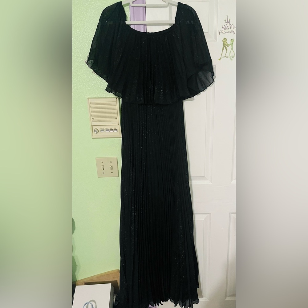 Unique Vintage Long Black Dres